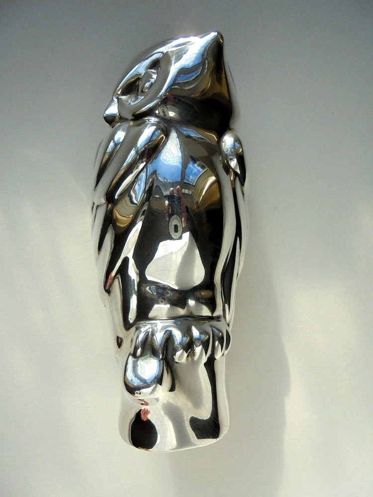 Rare Tiffany & Co Silver Owl Candlesticks