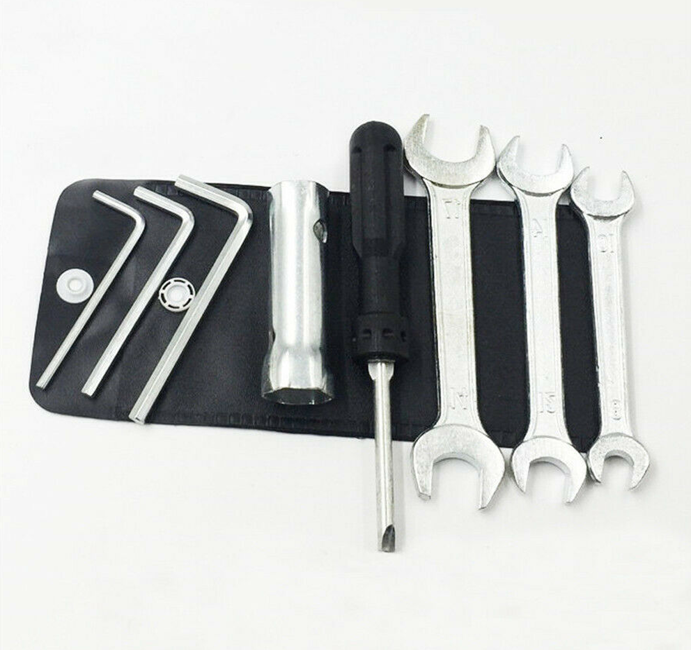 8 Pcs Motorcycle Spark Plug Spanner Wrench Socket Screwdriver Tool Kit Universal