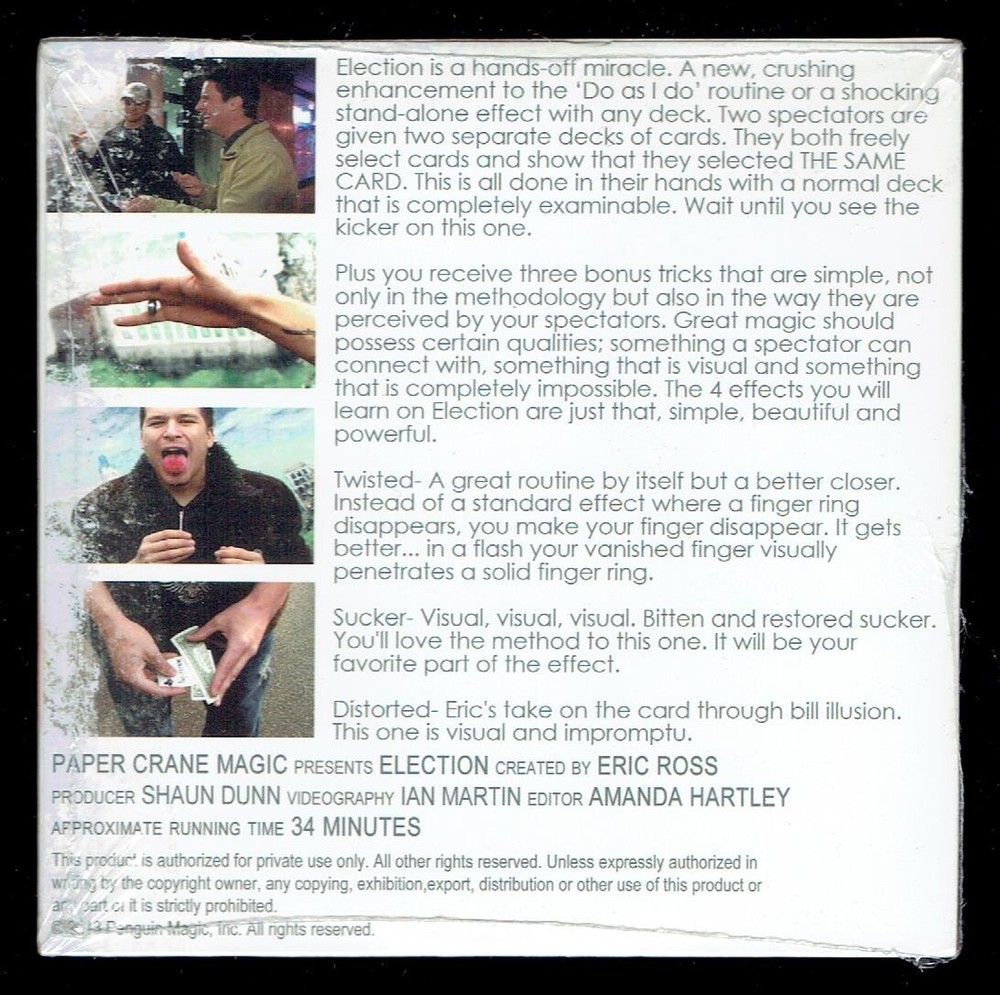 Election by Eric Ross - New Magic DVD