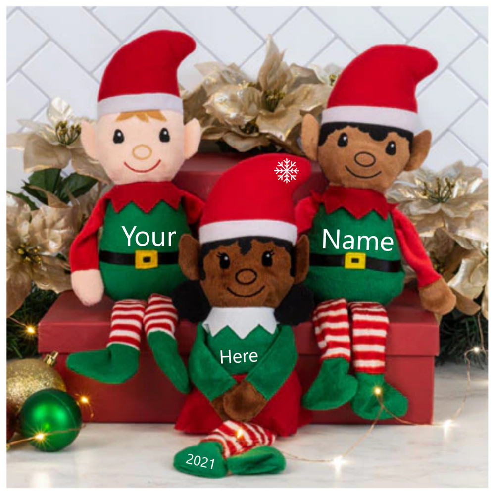 Caucasian/ White/ Light Skin Personalized Christmas Elf