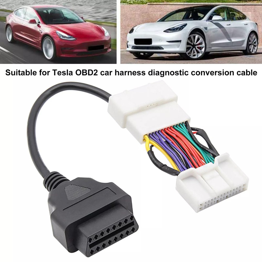 OBD2 Diagnostic Cable Connector Harness Plug For Tesla Model 3 Model Y Adapter