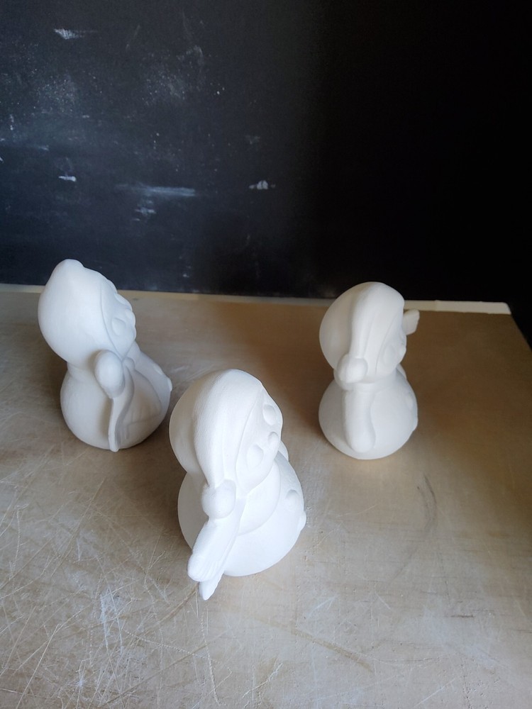 Ceramic Bisque Snowman ( 3) Ready to paint
