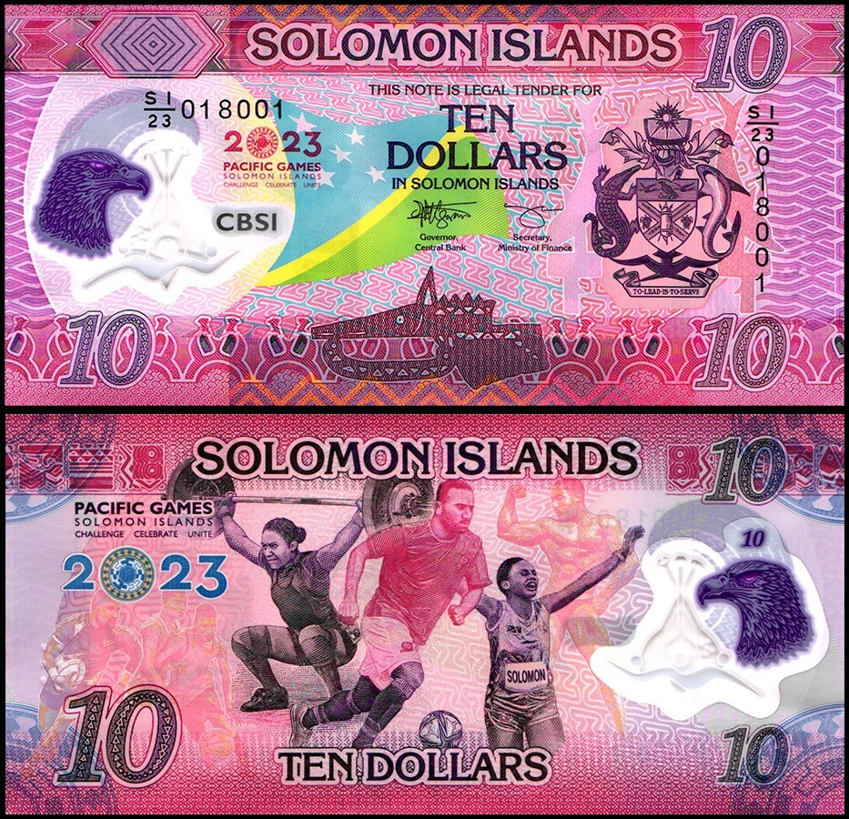 Solomon Islands 10 Dollars, 2023, P-39, UNC, Commemorative, Polymer
