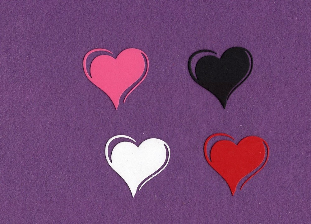 WISPY HEART die cuts scrapbook cards