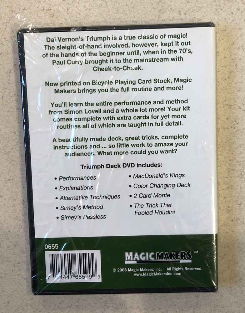 Triumph Deck Magic Makers Teaching DVD for a Successful Performance