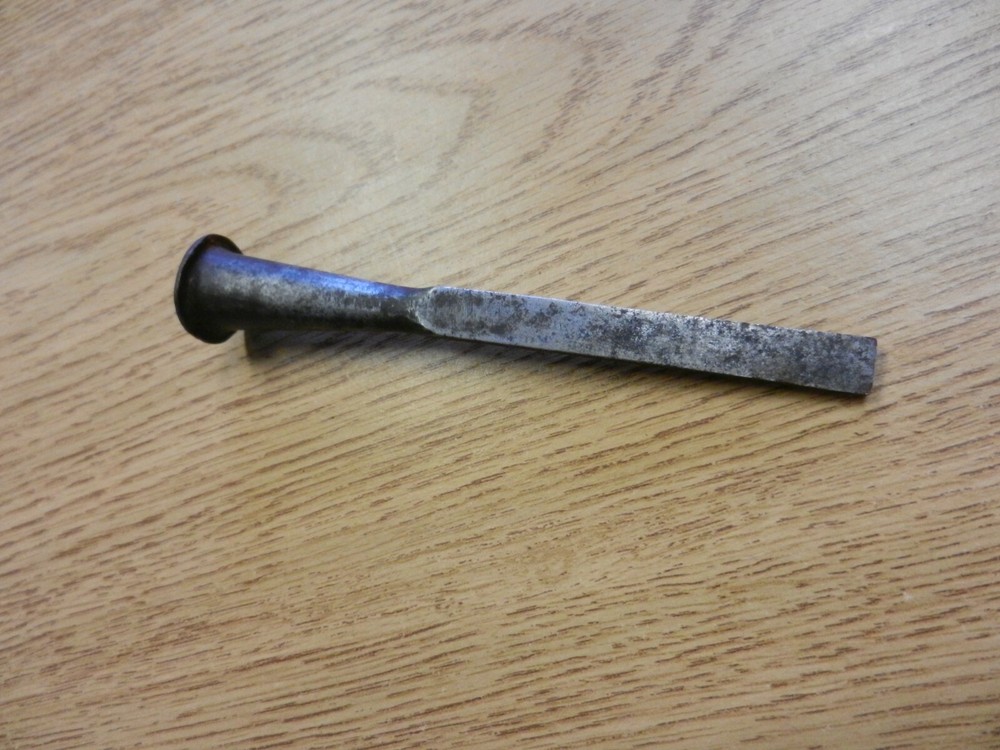 Vintage 3/8" Pexto Flat Chisel Solid End 5" Long Used