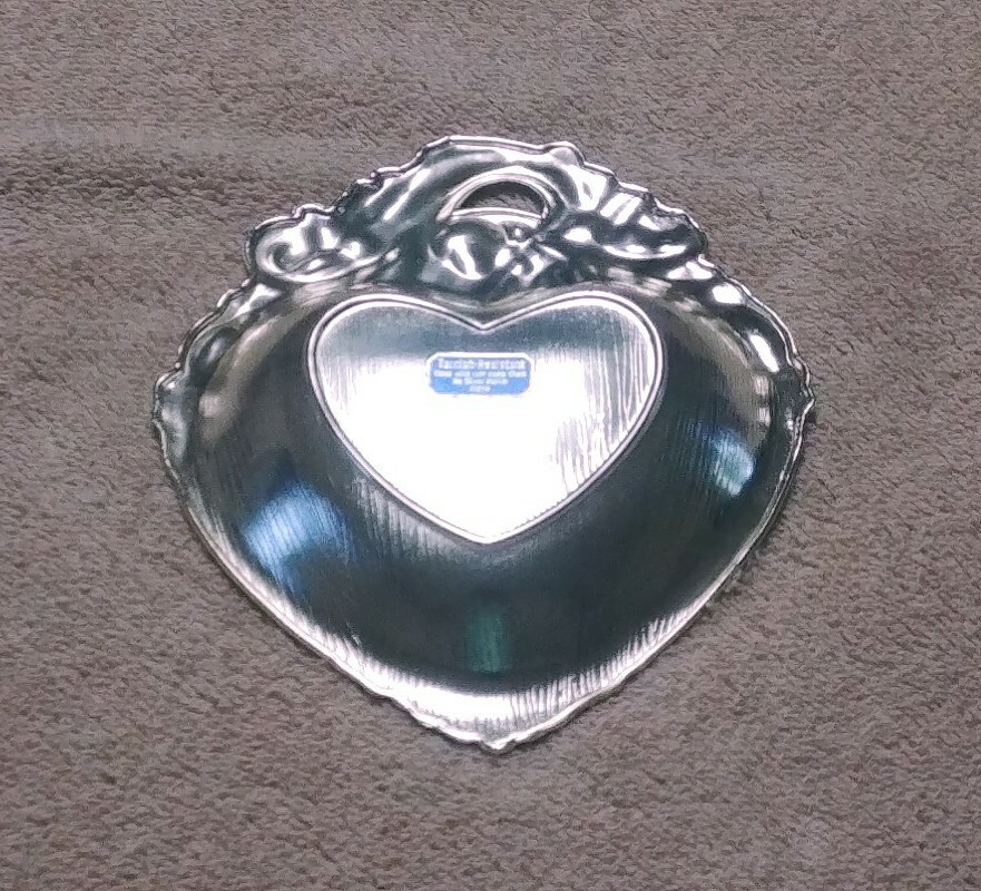 Godinger Silver Plated Heart Shaped Candy Trinket Dish