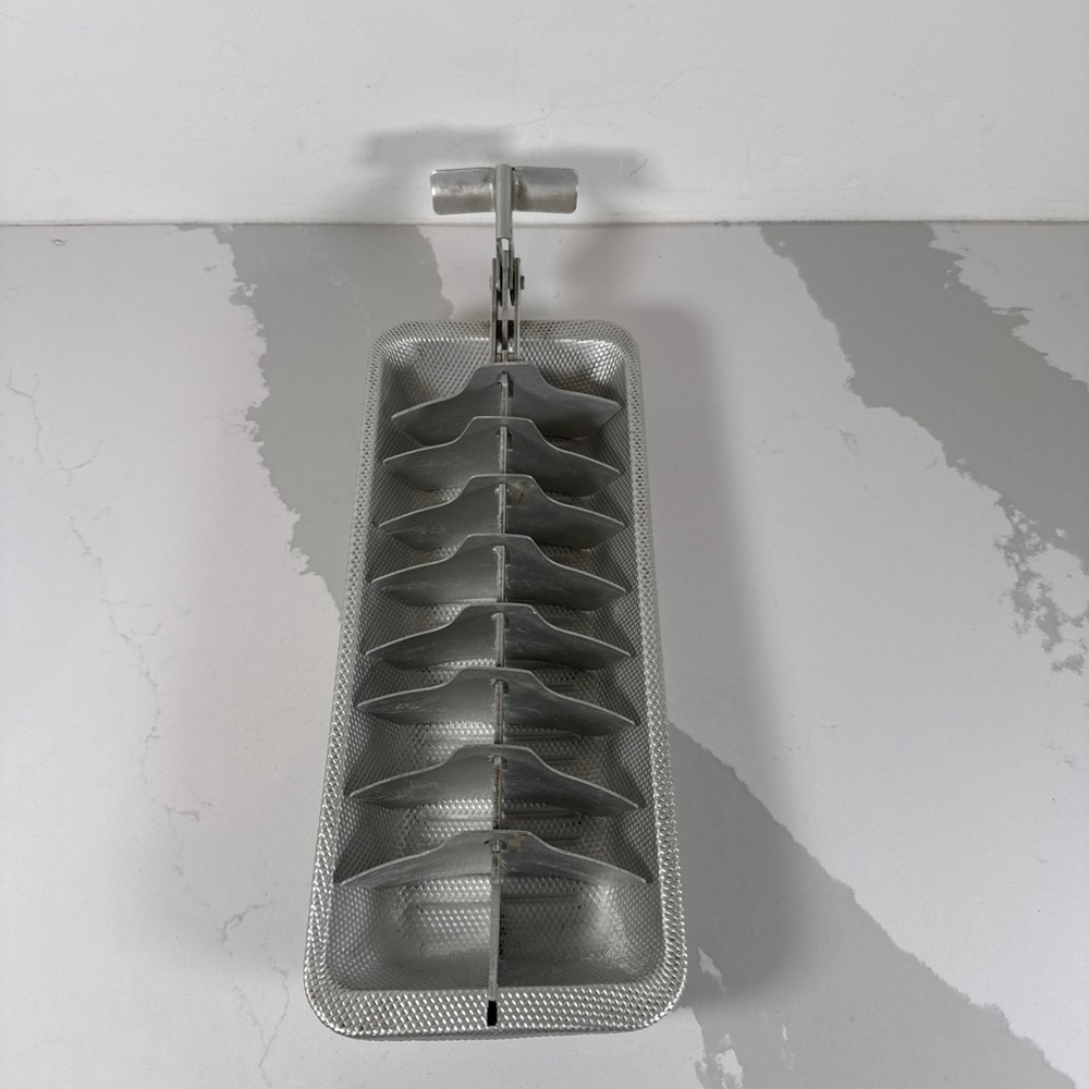 Vintage Quickube Ice Cube Tray Aluminum Kitchen Decor MCM Used*