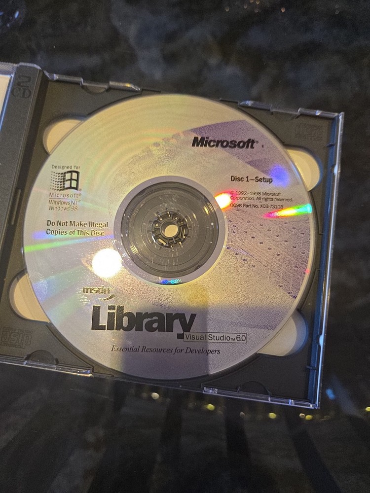 Microsoft MSDN Library Visual Studio  6.0 Two CD Set for Windows98 Windows NT