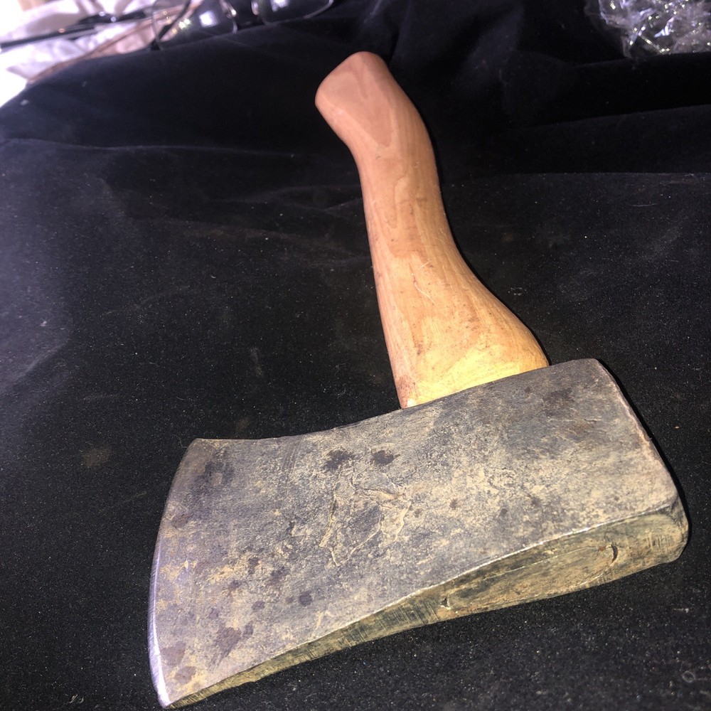 Vintage Collins Hatchet Axe w/Original Paper Logo & Handle