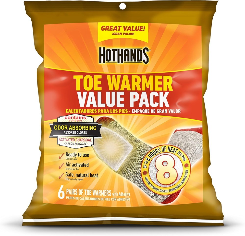 HotHands Toe Warmers 6 Pair Safe Natural