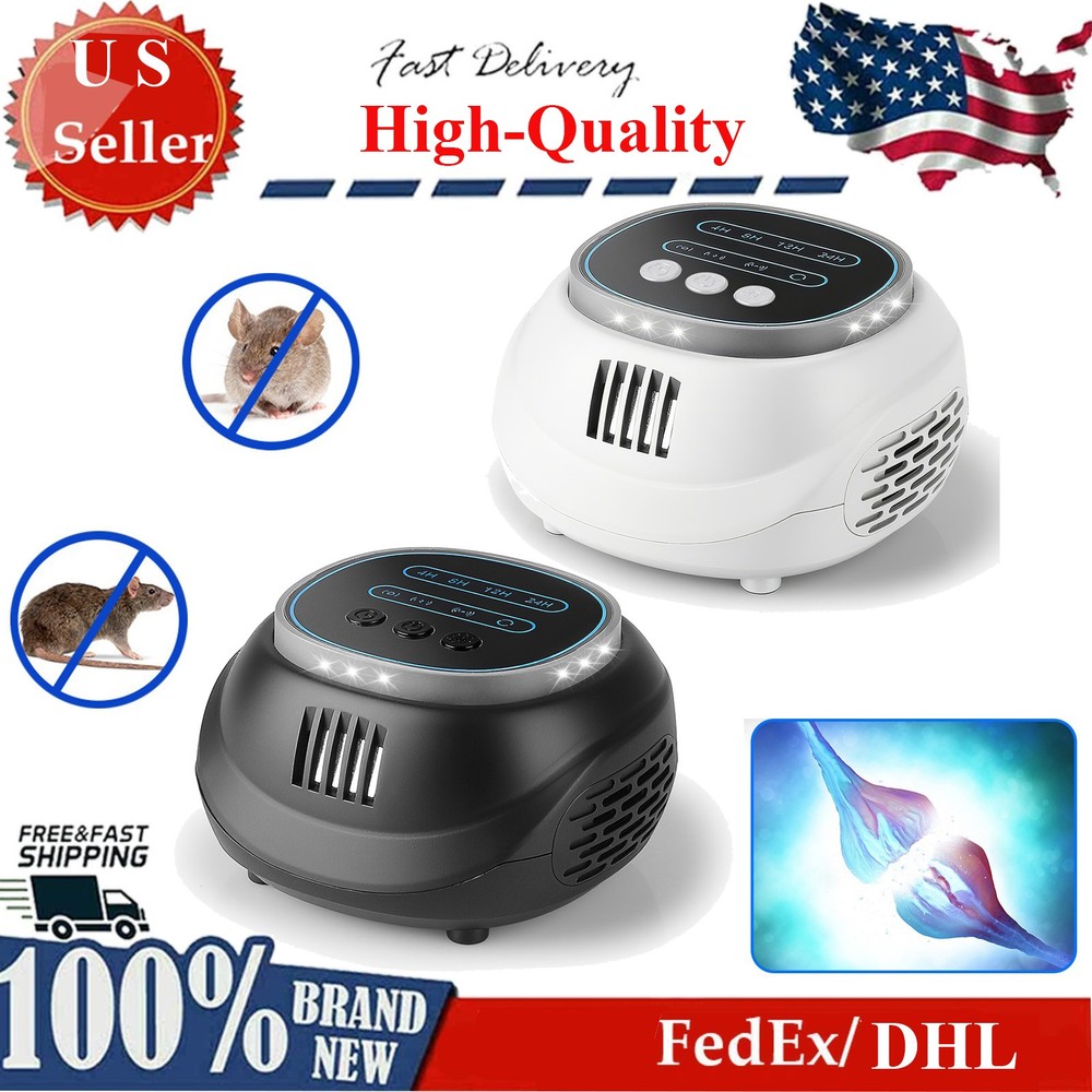 Ultrasonic Rodent Chaser  with Strobe Light and 4 Modes 1292sq.ft. Coverage