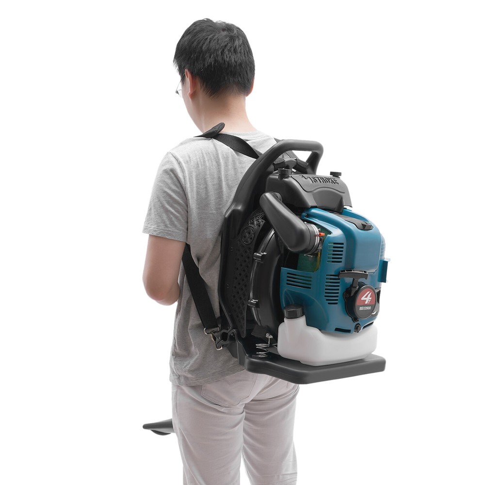 75.6CC 4-Stroke Gas Backpack Leaf Blower with Adjustable Speed and Comfort