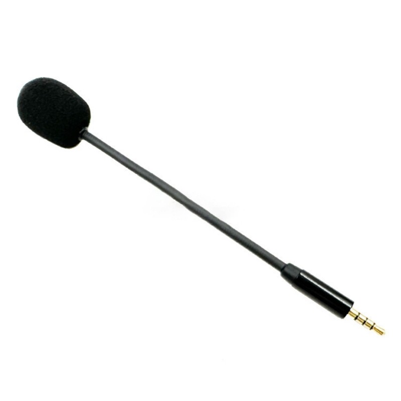 Replacement Microphone 3.5mm Gold Plate External Microphone for Game Headset PC