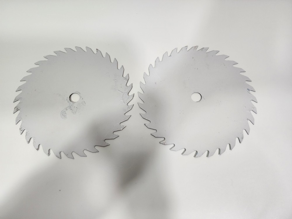PAIR Hand Painted 7 " Circular Saw Blade Signed
