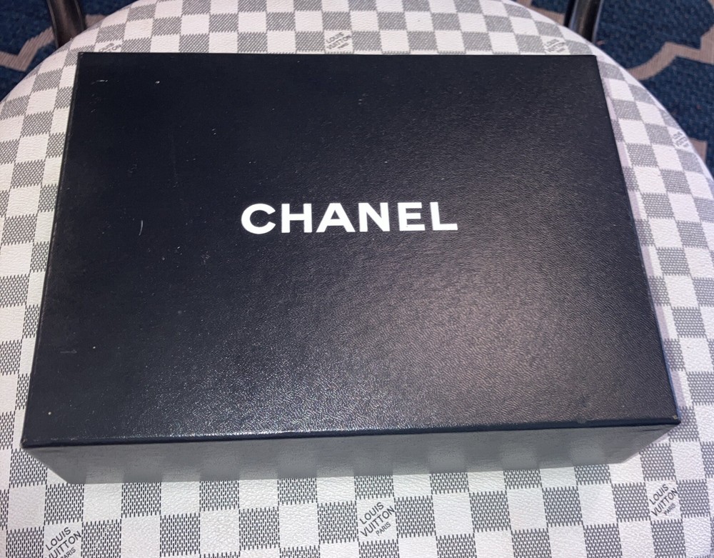 Chanel Empty Black Gift Box  9” x 6.5'' x 2.75'' .