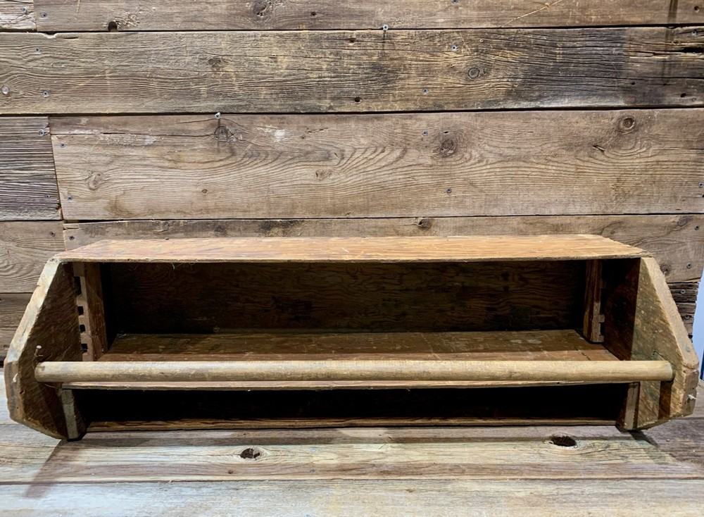 Old Pine Wood Toolbox, Carpenters Caddy, 33"