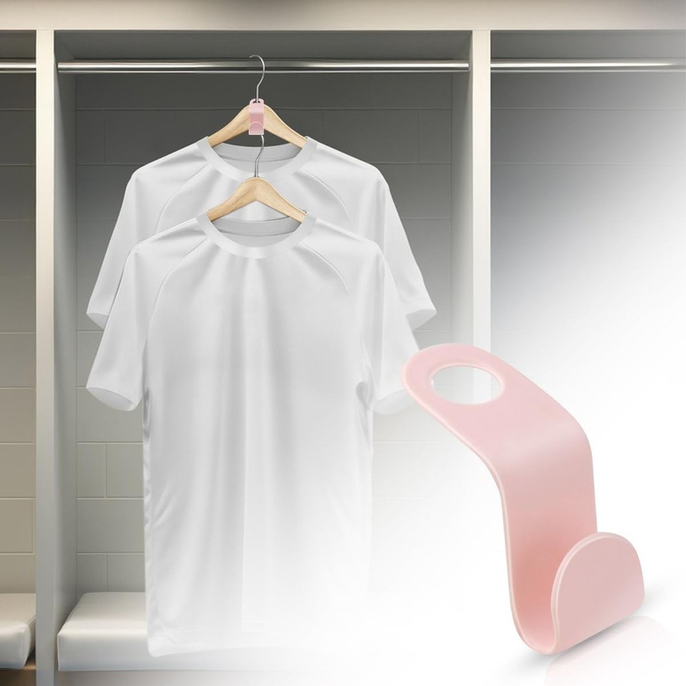 50 Pcs Space Saving Clothes Hanger Connectors - Plastic Extender Hooks for Cl...