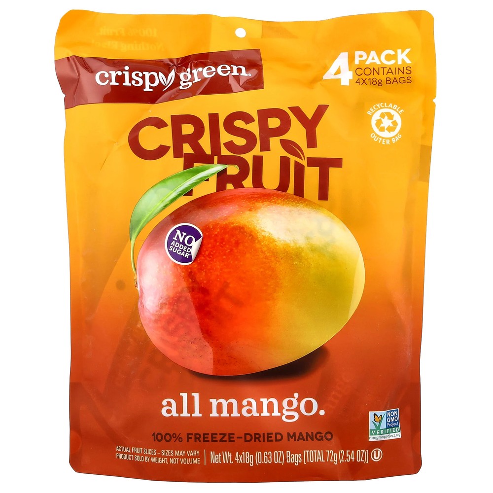 Crispy Fruit, All Mango, 4 Packs, 0.63 oz (18 g) Each