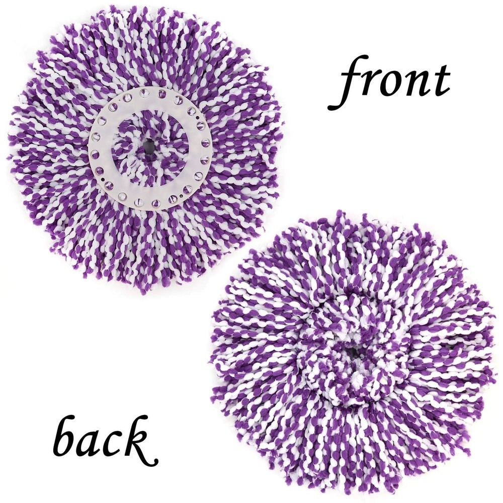 3-Pack Spin Mop Replacement Heads Round Microfiber Standard Size Mop Refills