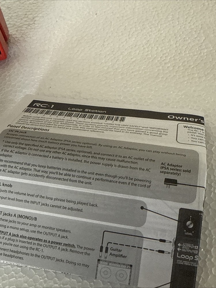 BOSS RC-1 Loop Station Effects Pedal