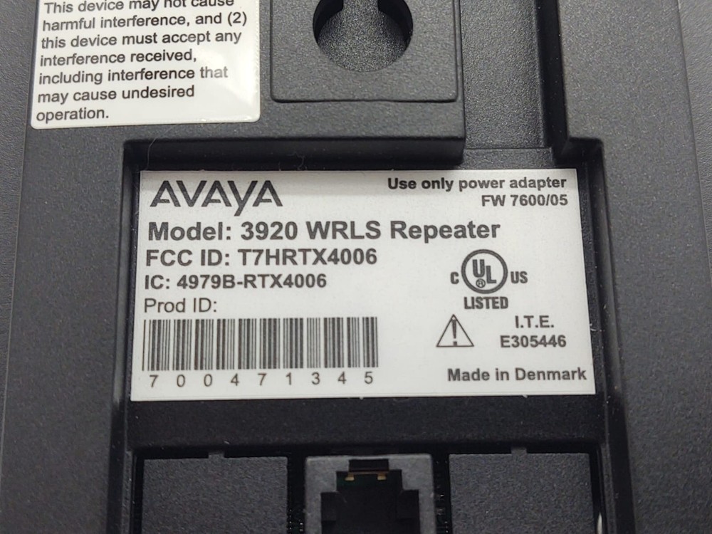 Avaya 3920 WRLS Wireless Repeater