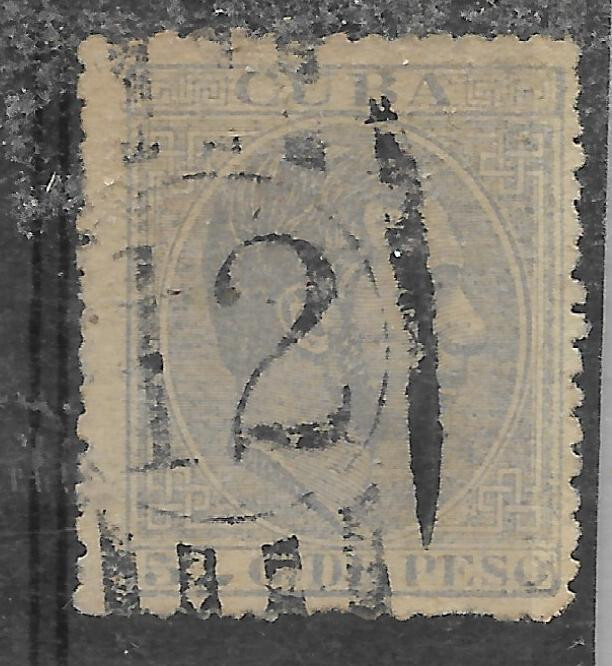 SPAIN ANTILLES Yv# 49 cancel "12" VF