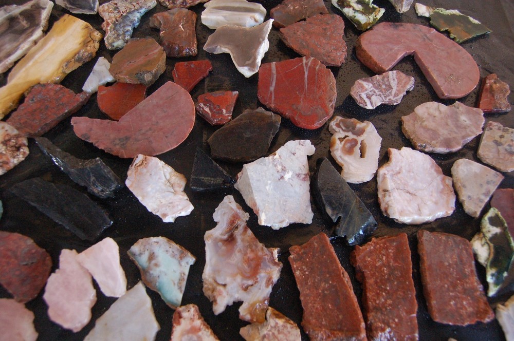 Miscellaneous Jasper, Agate and Marble Slabs, End Cuts Ect.