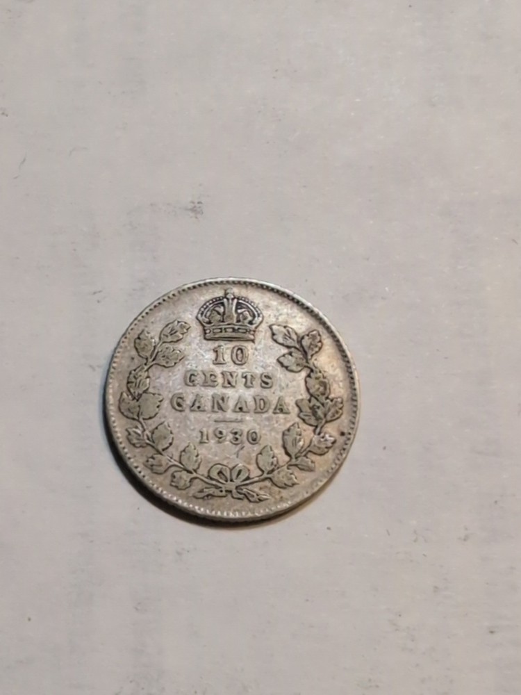 Canadian 10 Cent Silver 1930