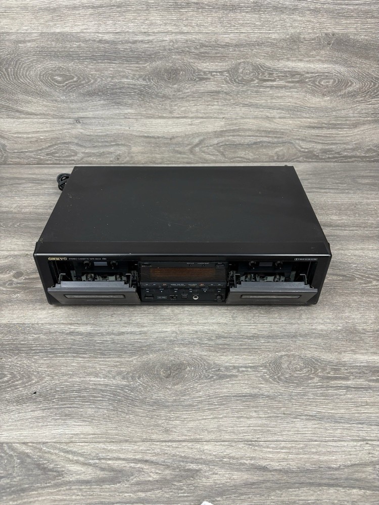 Onkyo TA-RW414 Dual Cassette Tape Deck Tested Working! Missing 1 Eject Button!