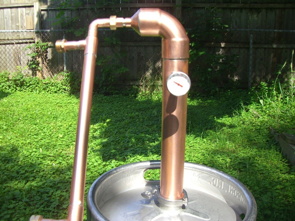 Beer Keg Kit 2" inch Copper Moonshine Still Pot Reflux Distillation Column
