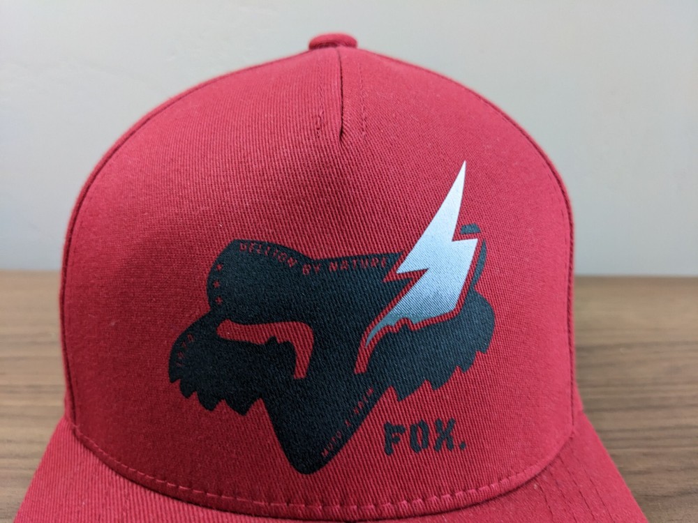 Youth FOX RACING Flexfit Hat Cap Logo Adjustable Snapback Red