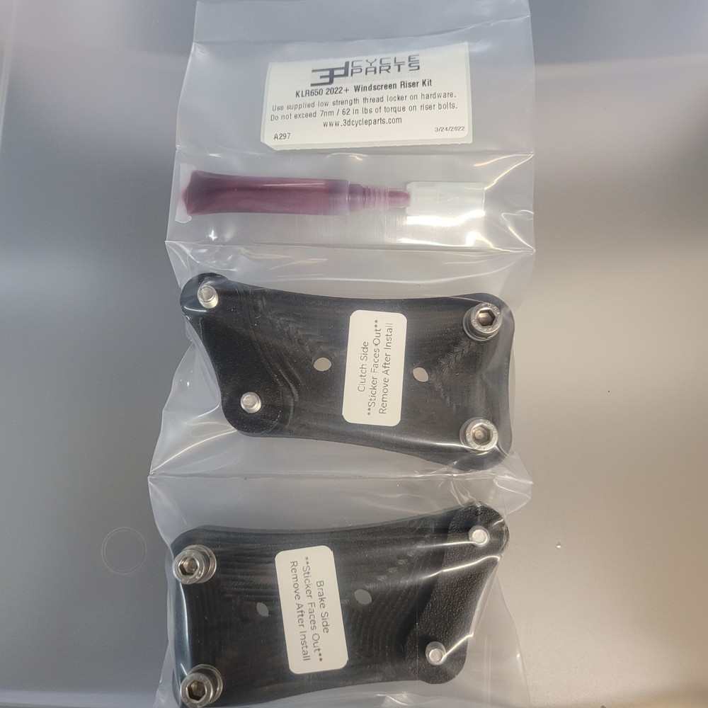 2022+ KLR650 Windshield / Windscreen Risers