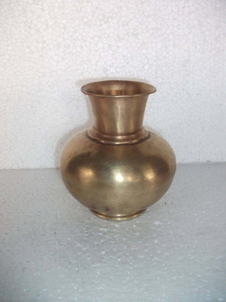 Vintage Brass Handcrafted Solid Unique Shape Flower Pot/Vase