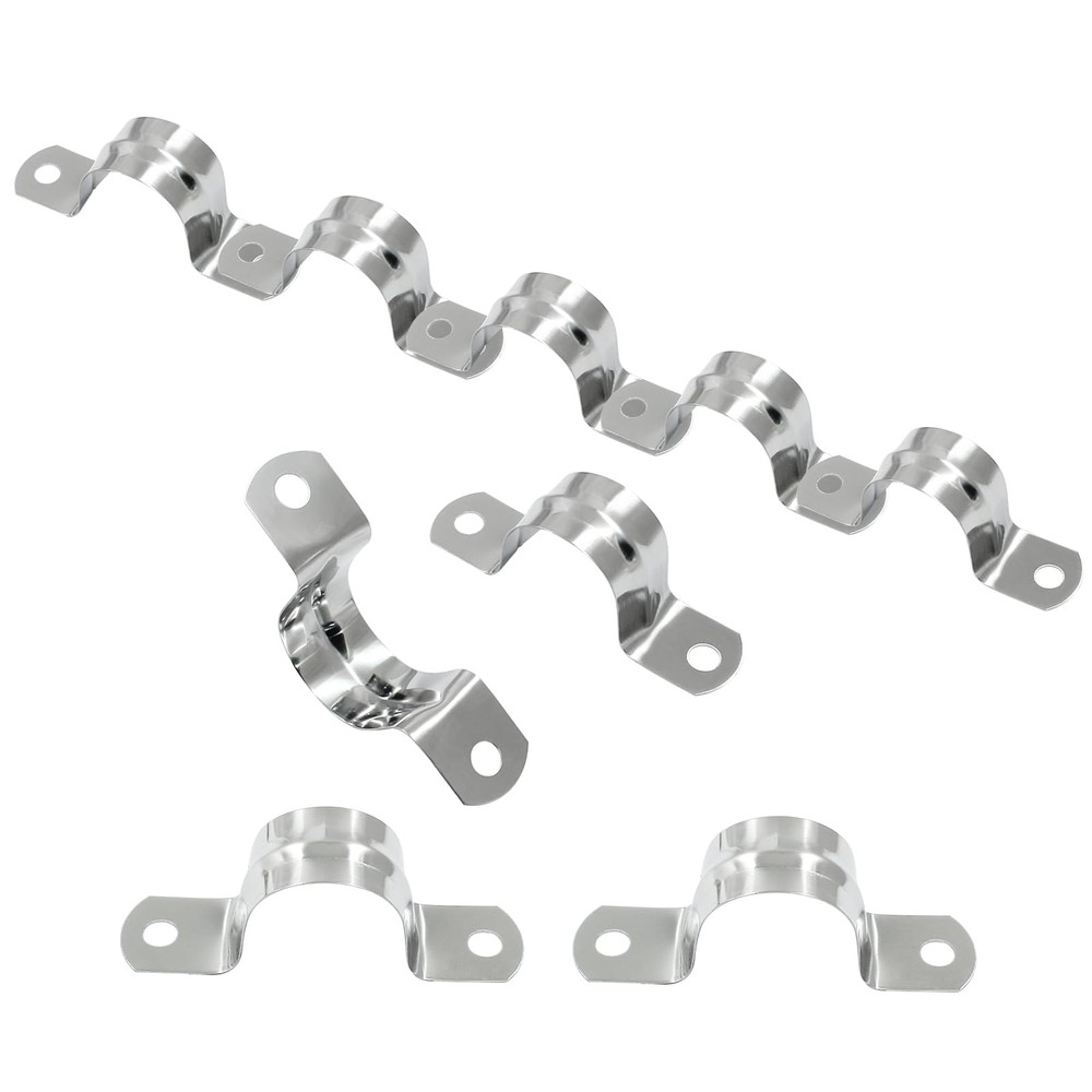 Hordion 30Pcs 1" Two Hole Strap U Bracket, M25 Rigid Pipe Stainless