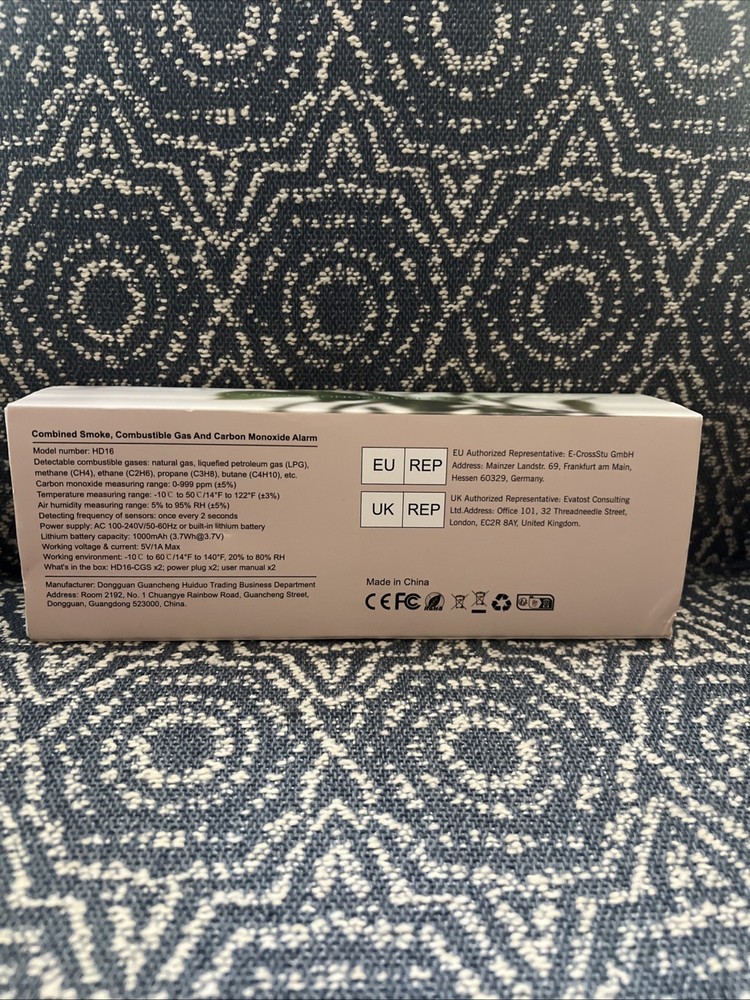 carbon monoxide detector 2 Piece