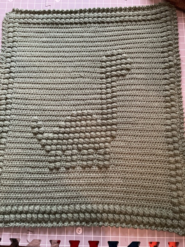 Green Dinosaur Baby Blanket