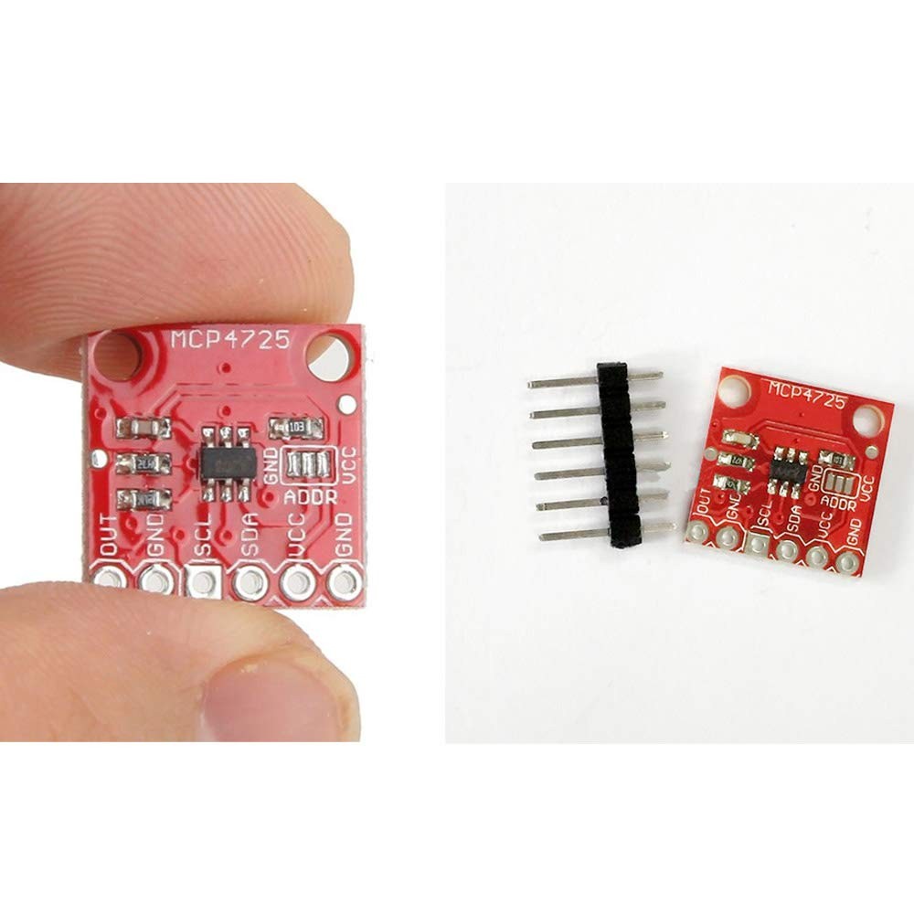 Comidox 4PCS MCP4725 Breakout Module I2C DAC 12Bit Development Board 2.7V red