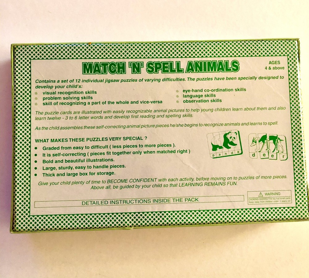Creatives match n spell animals