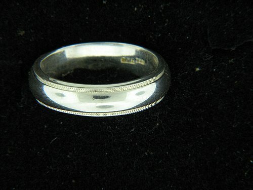 Sterling Silver 5mm Wedding Bands with Millgrain Edging