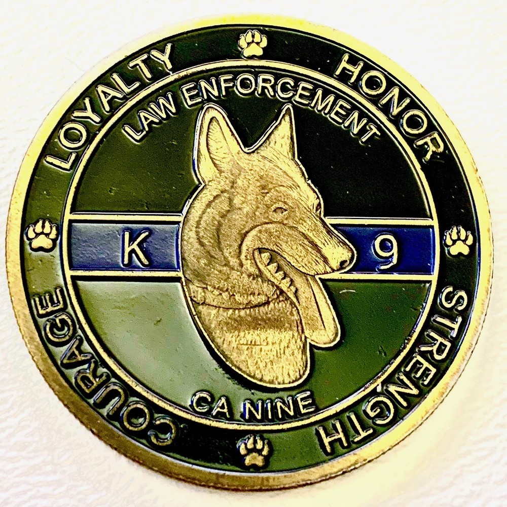 Police K9 Challenge Coin