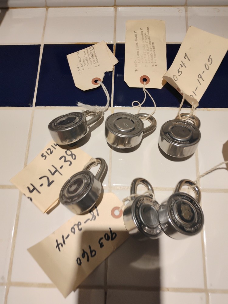 Lot Of (6) Master Combination Locks