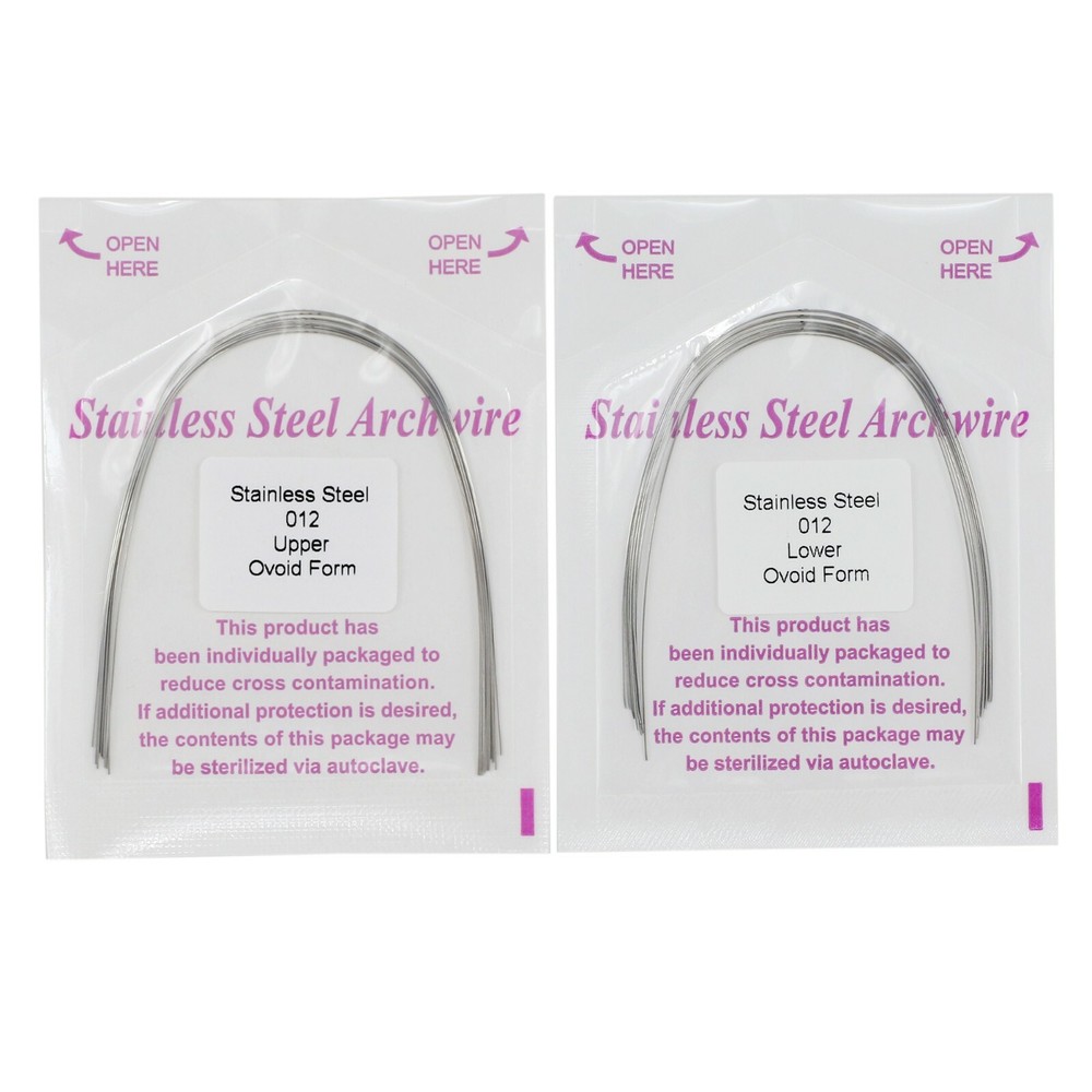 Dental Orthodontic Stainless Steel Arch Wire Round Rectangular Ovoid Upper/Lower