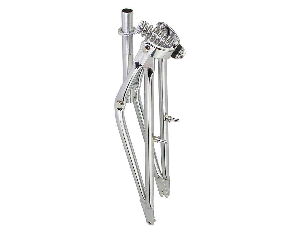 26 Lowrider Classic Spring Fork W/Pivot 1 Inch Chrome.