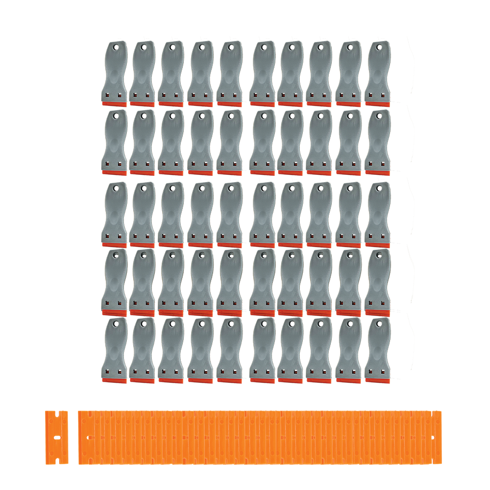 Plastic Razor Scraper Includes Replacement Blades Remover for Stickers, Adhesive