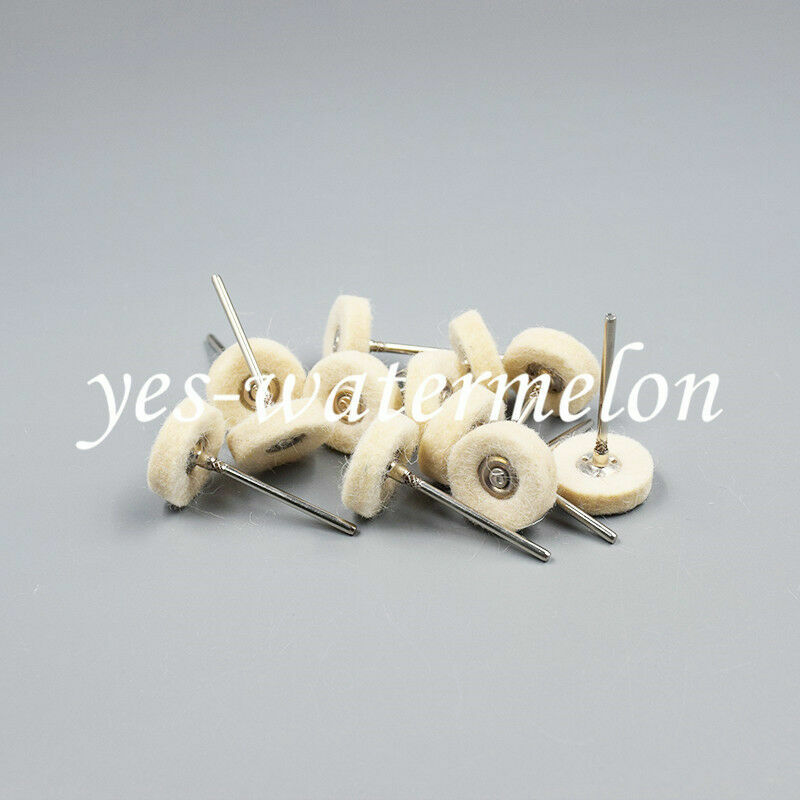 10 Pcs Lab Dental Wool Polishing Buffing Wheels Burs For Rotary Tool Machine