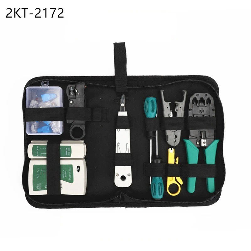 Network Tool Kit - RJ45 Crimper, Tester & Strippers for Ethernet Cable Work