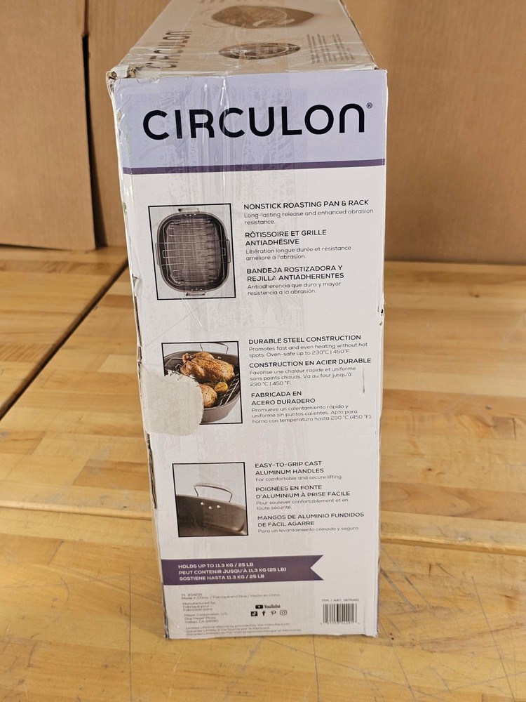 Circulon Non-stick Rectangular Oval Roaster Roasting Pan w/ Rack
