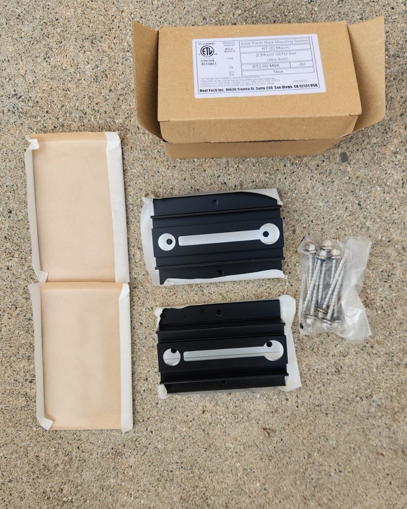 2 Roof Tech Solar Panel Rack Mounting System With Hardware