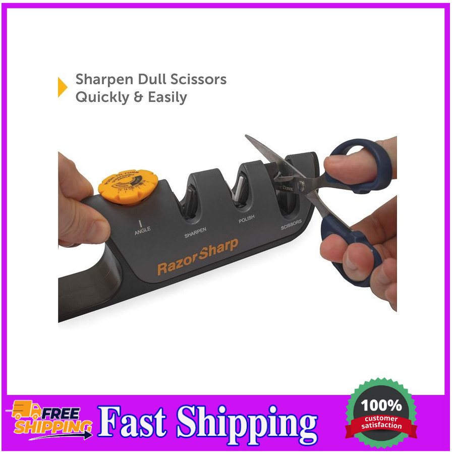 RazorSharp Knife Sharpener with Adjustable Angle, Diamond Ceramic Stones